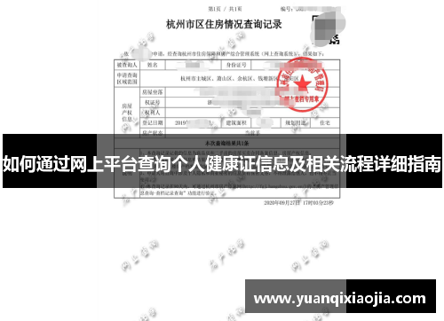 如何通过网上平台查询个人健康证信息及相关流程详细指南